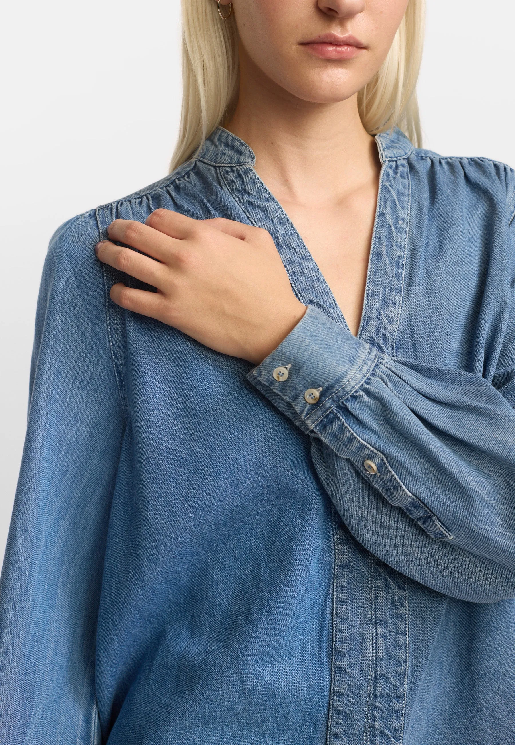SRChristy Blouse - Greyish Light Blue