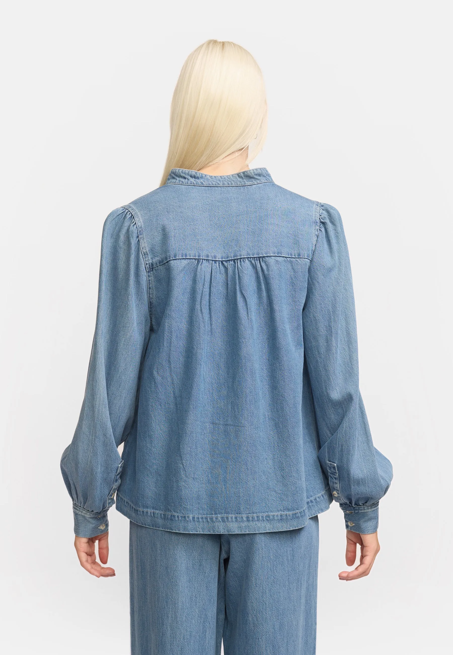 SRChristy Blouse - Greyish Light Blue